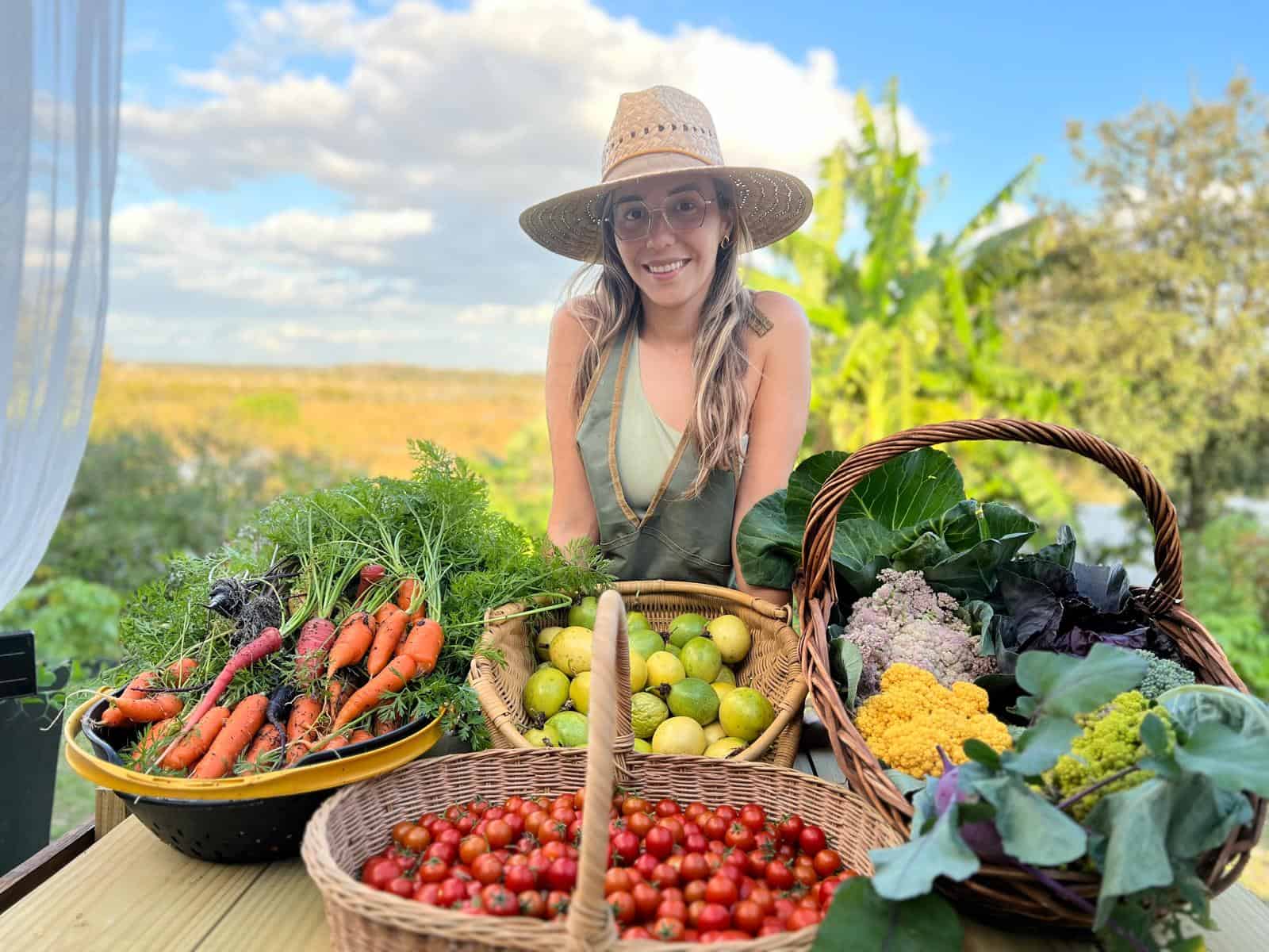 Stephanie in the garden